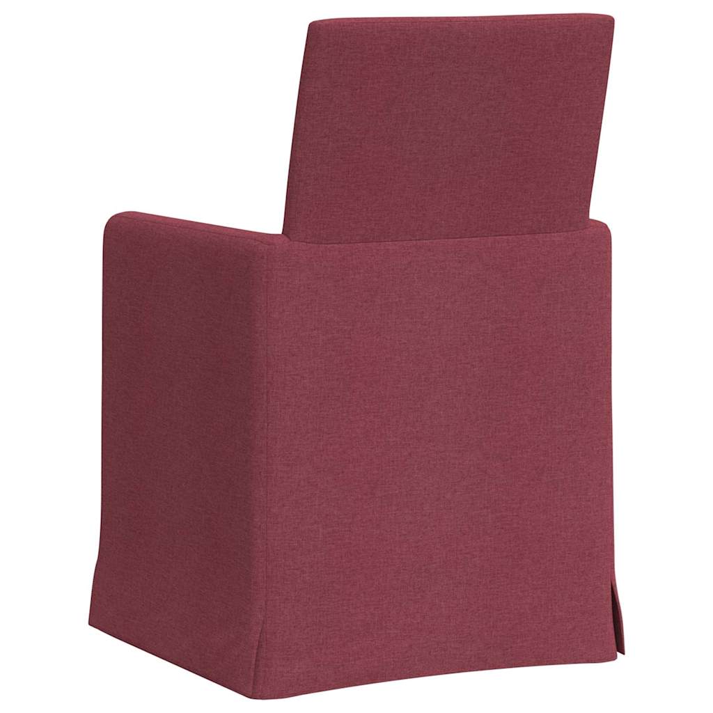 Chaises de salle à manger 2 pcs Bordeaux 57 x 67 x 95 cm tissu - XIOS