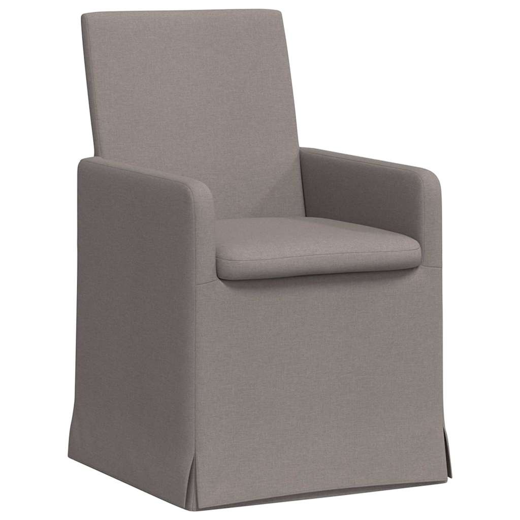 Chaises de salle à manger 2 pcs Taupe 57 x 67 x 95 cm tissu - XIOS