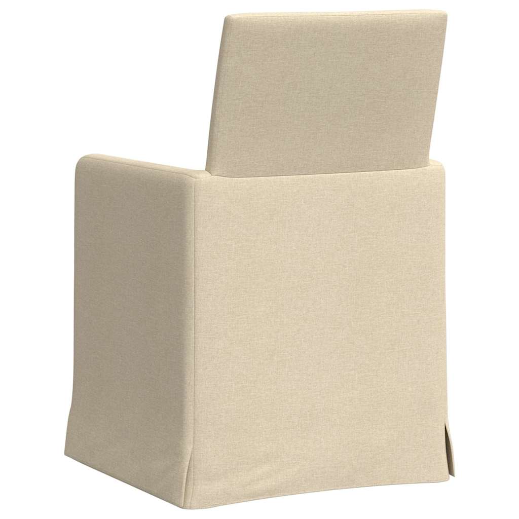 Chaises de salle à manger 2 pcs Crème 57 x 67 x 95 cm tissu - XIOS