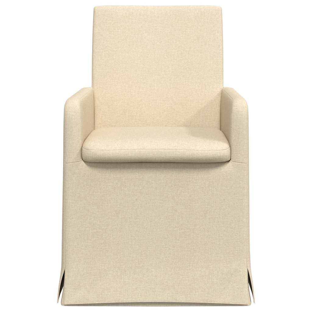 Chaises de salle à manger 2 pcs Crème 57 x 67 x 95 cm tissu - XIOS