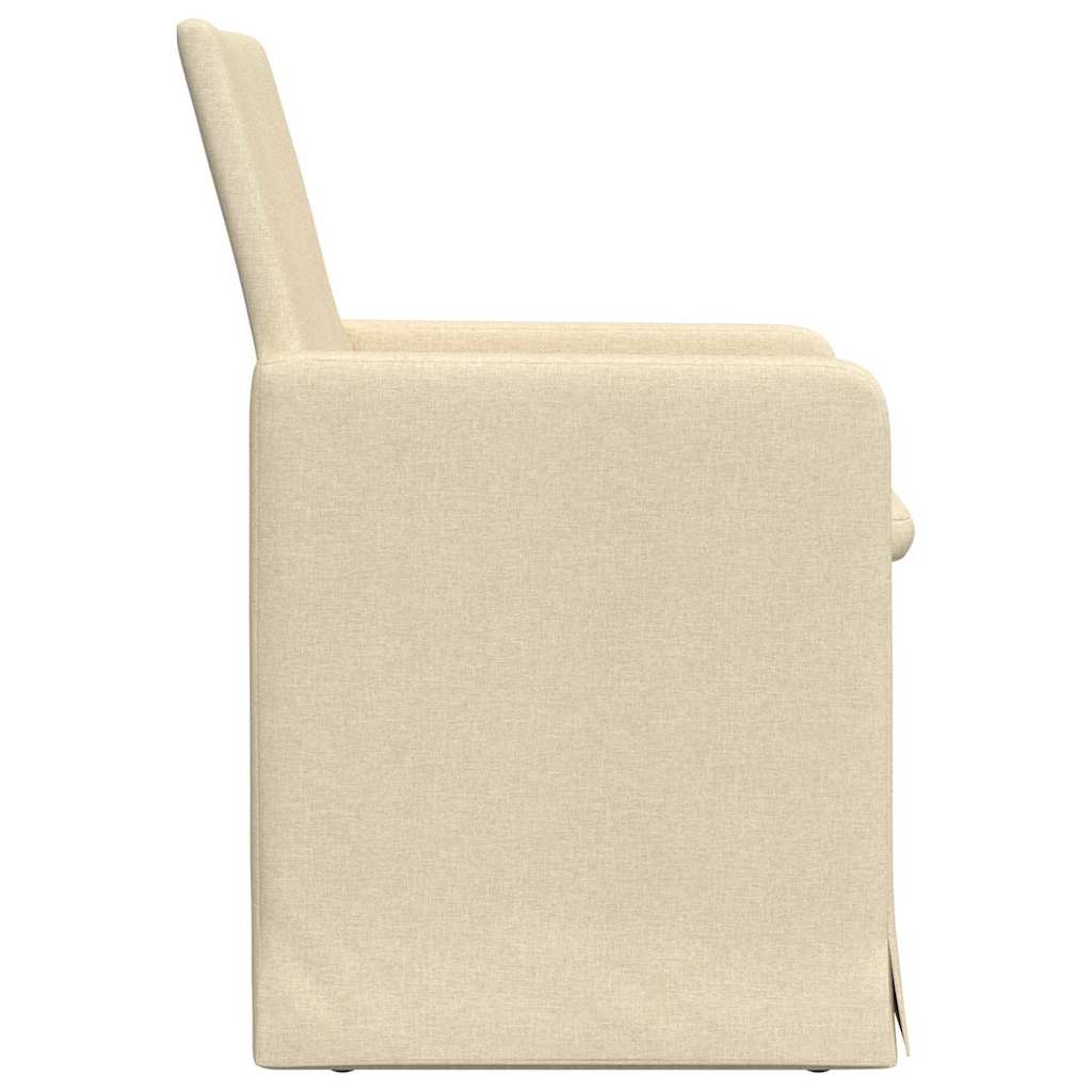 Chaises de salle à manger 2 pcs Crème 57 x 67 x 95 cm tissu - XIOS
