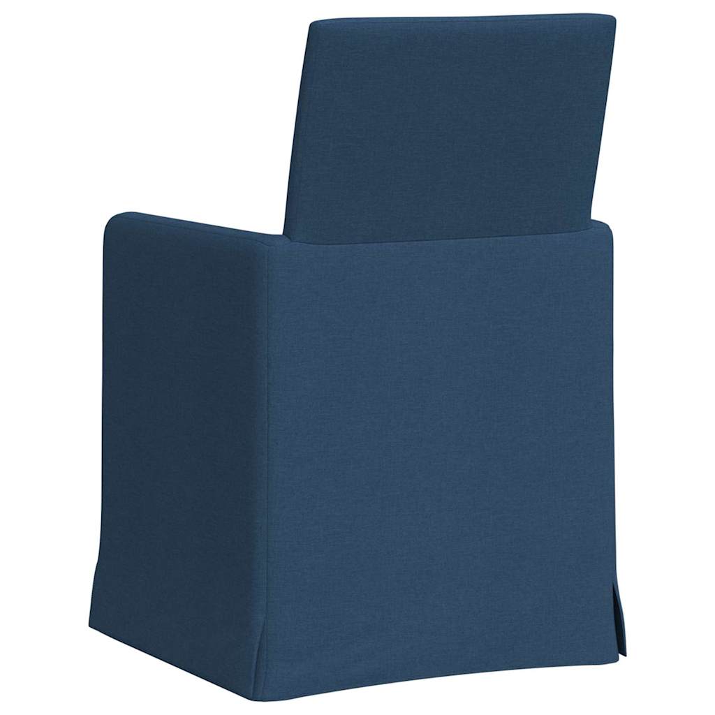 Chaises de salle à manger 2 pcs Bleu 57 x 67 x 95 cm tissu - XIOS