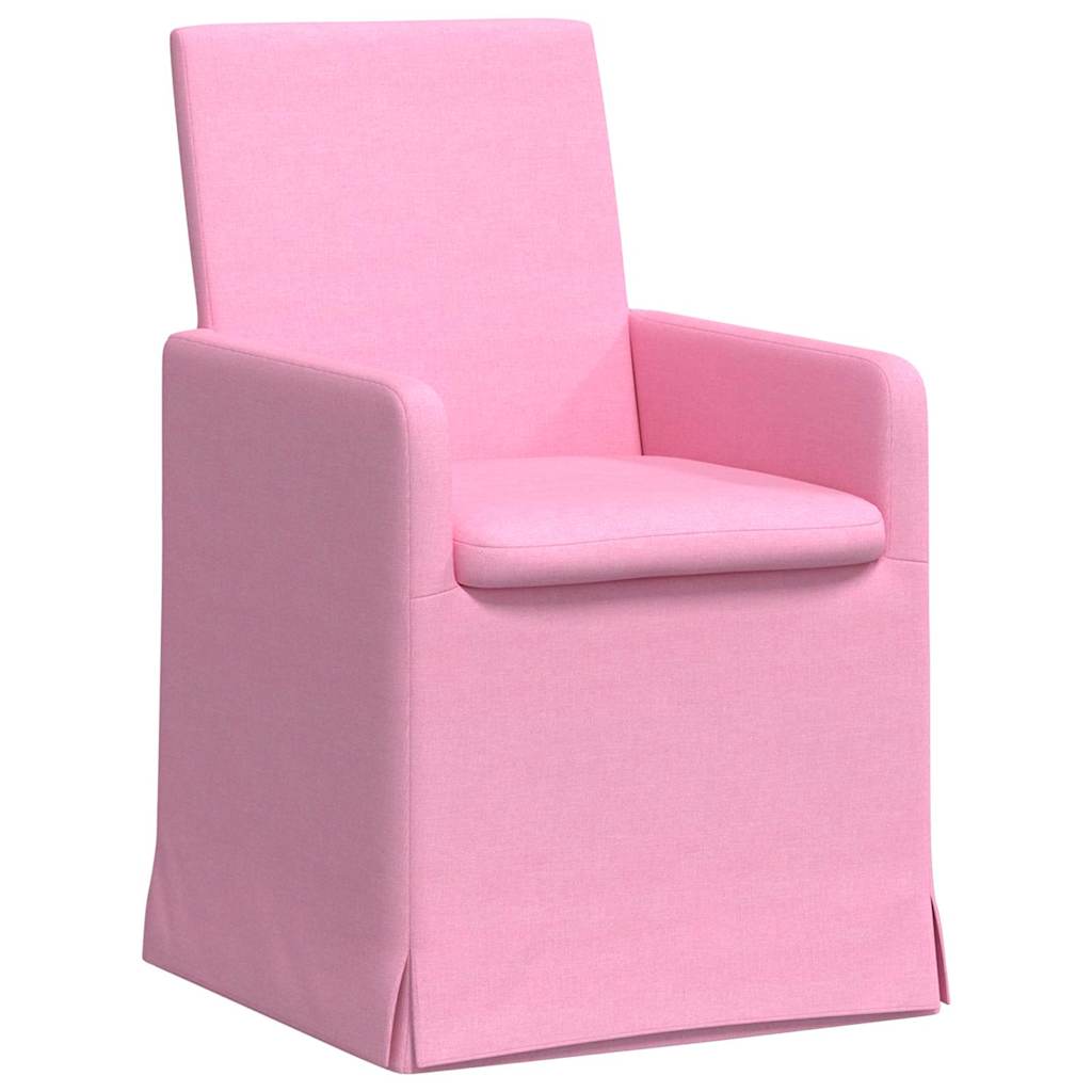 Chaises de salle à manger 2 pcs Rose 57 x 67 x 95 cm tissu - XIOS