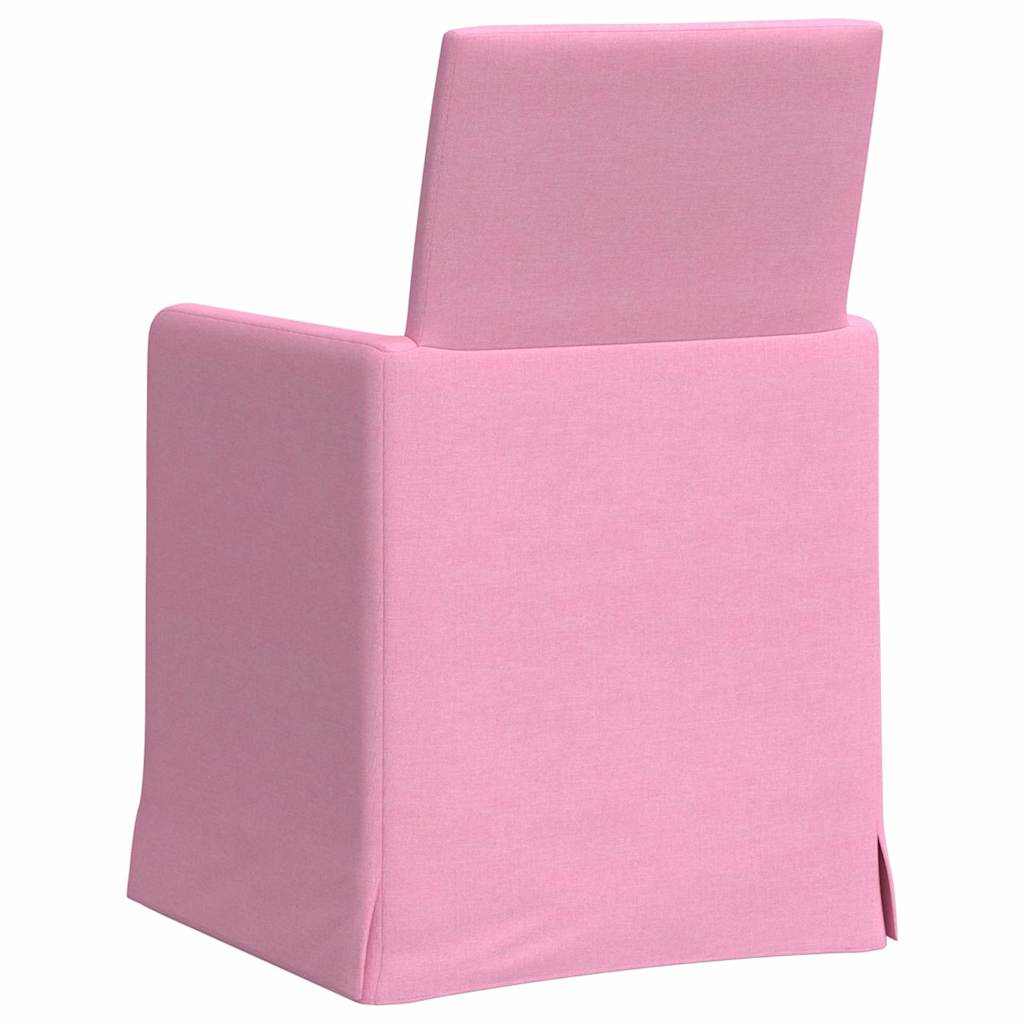 Chaises de salle à manger 2 pcs Rose 57 x 67 x 95 cm tissu - XIOS