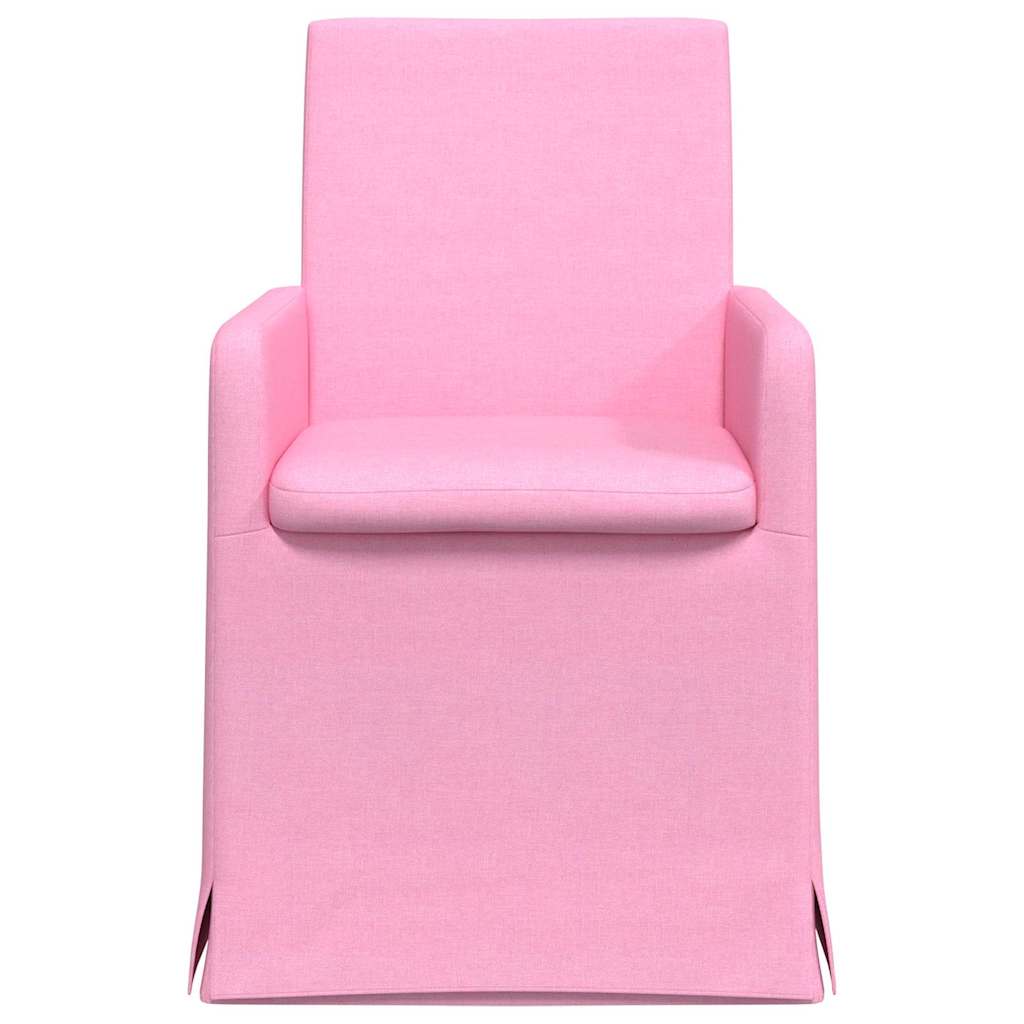 Chaises de salle à manger 2 pcs Rose 57 x 67 x 95 cm tissu - XIOS