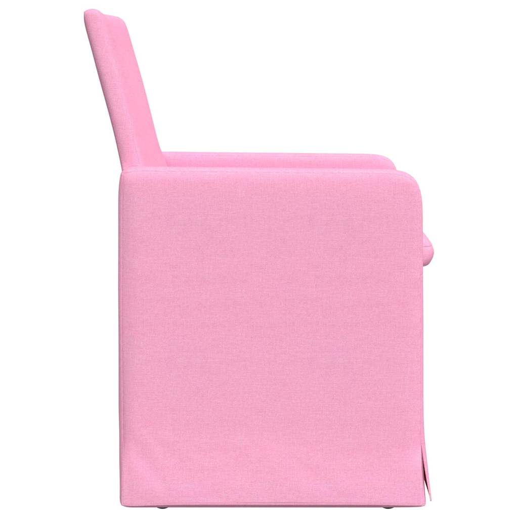 Chaises de salle à manger 2 pcs Rose 57 x 67 x 95 cm tissu - XIOS