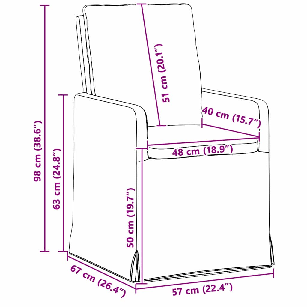 Chaises de salle à manger 2 pcs Gris foncé 57 x 67 x 98 cm Lin - XIOS