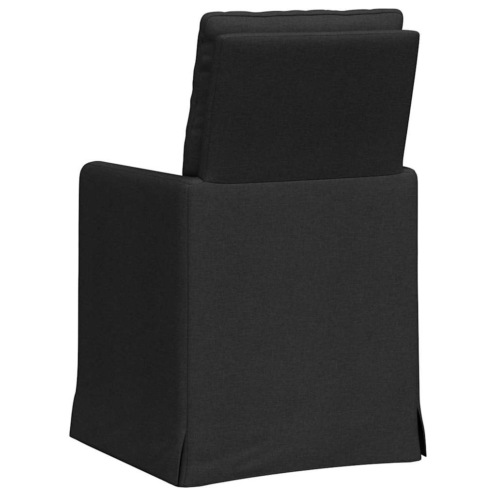Chaises de salle à manger 2 pcs Noir 57 x 67 x 98 cm tissu - XIOS