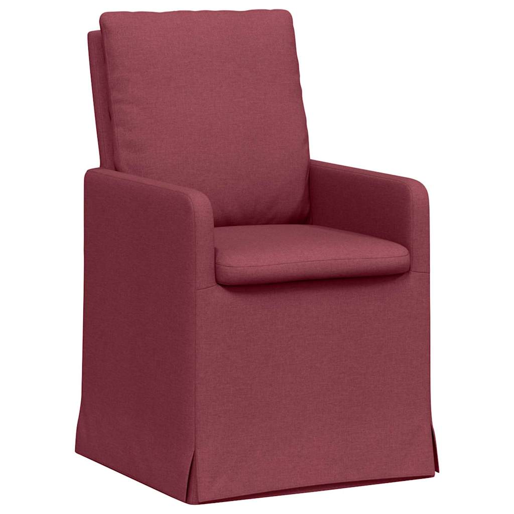 Chaises de salle à manger 2 pcs Bordeaux 57 x 67 x 98 cm tissu - XIOS