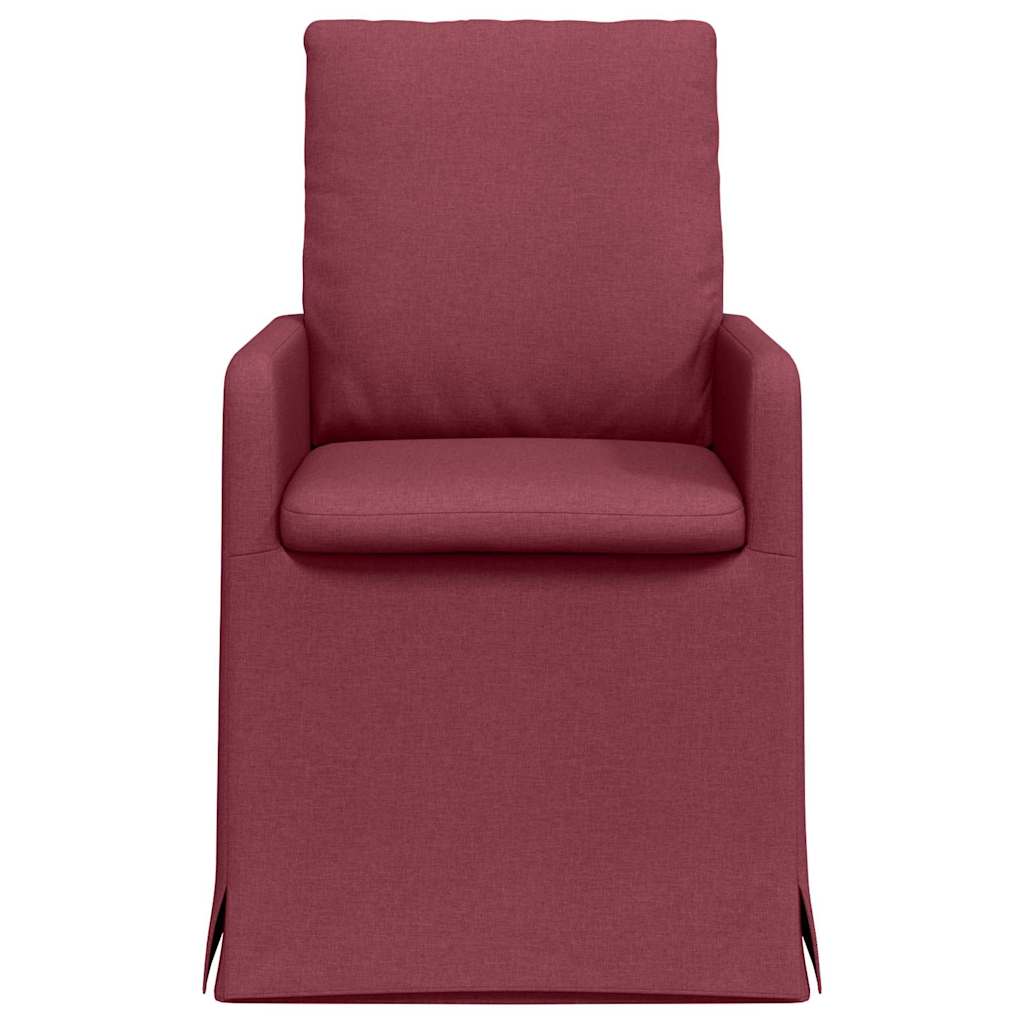 Chaises de salle à manger 2 pcs Bordeaux 57 x 67 x 98 cm tissu - XIOS