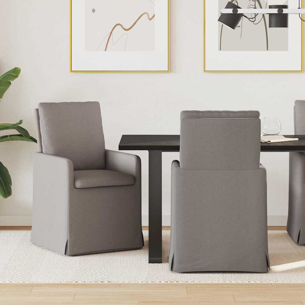 Chaises de salle à manger 2 pcs Taupe 57 x 67 x 98 cm tissu - XIOS