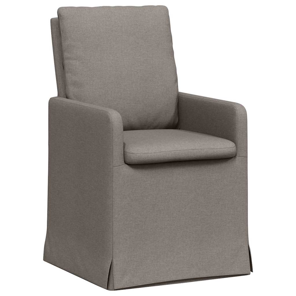 Chaises de salle à manger 2 pcs Taupe 57 x 67 x 98 cm tissu - XIOS