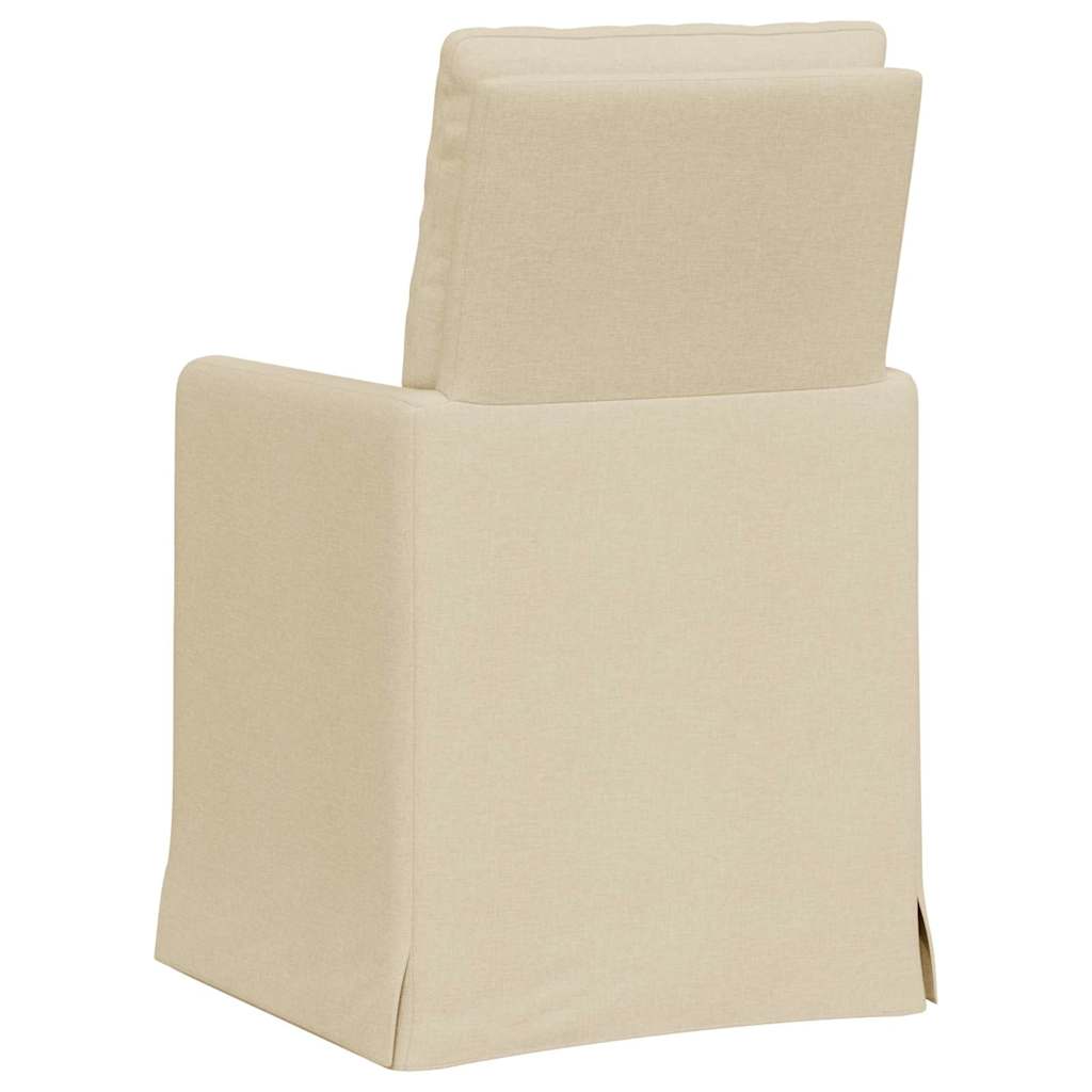 Chaises de salle à manger 2 pcs Crème 57 x 67 x 98 cm tissu - XIOS