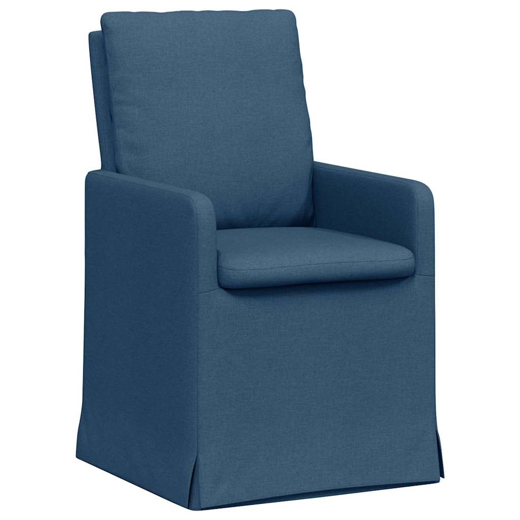 Chaises de salle à manger 2 pcs Bleu 57 x 67 x 98 cm tissu - XIOS