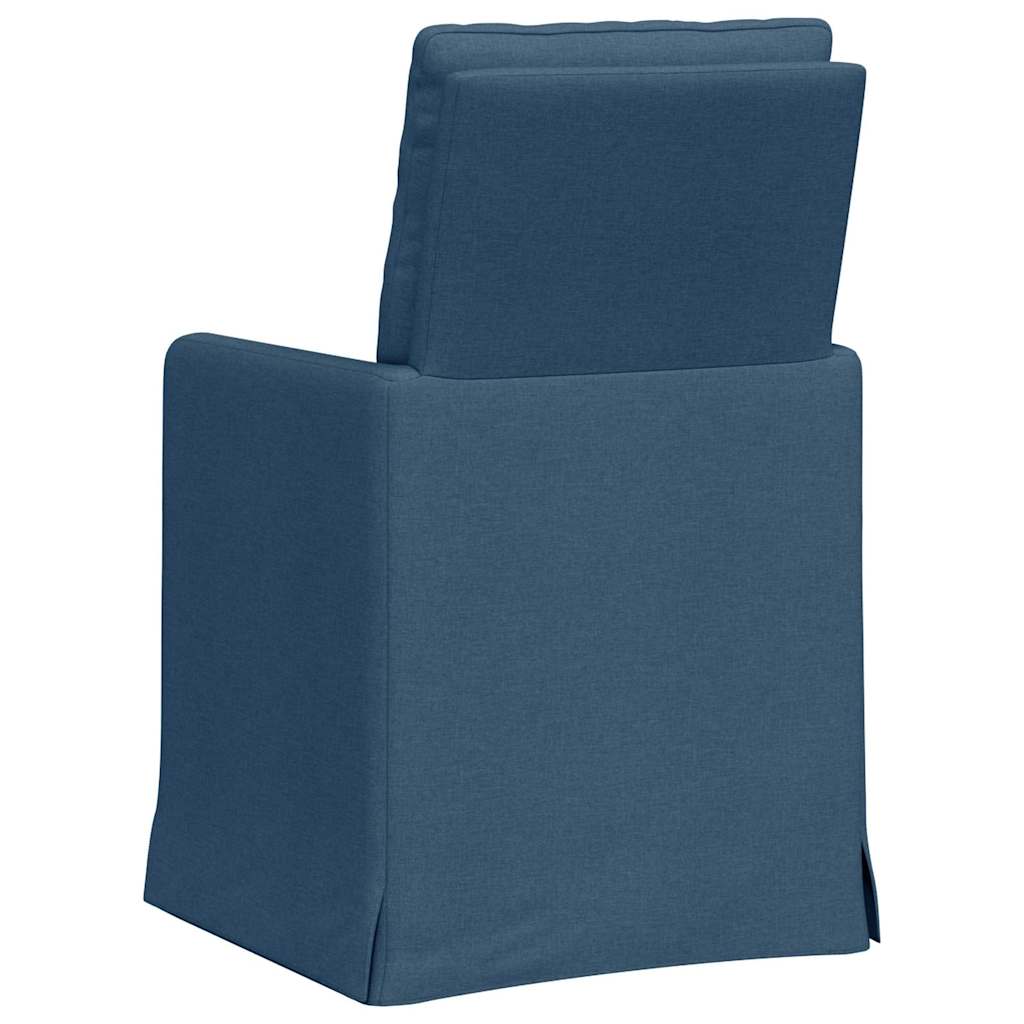 Chaises de salle à manger 2 pcs Bleu 57 x 67 x 98 cm tissu - XIOS