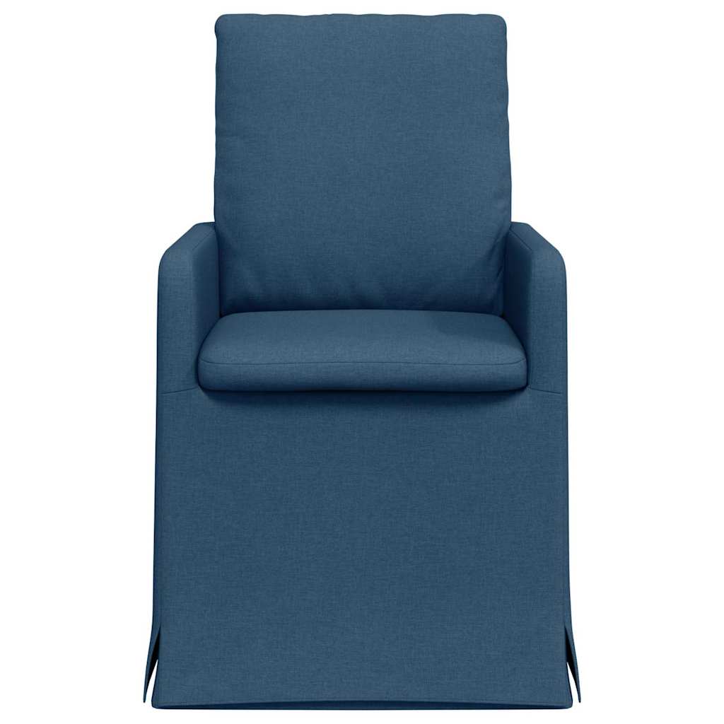 Chaises de salle à manger 2 pcs Bleu 57 x 67 x 98 cm tissu - XIOS