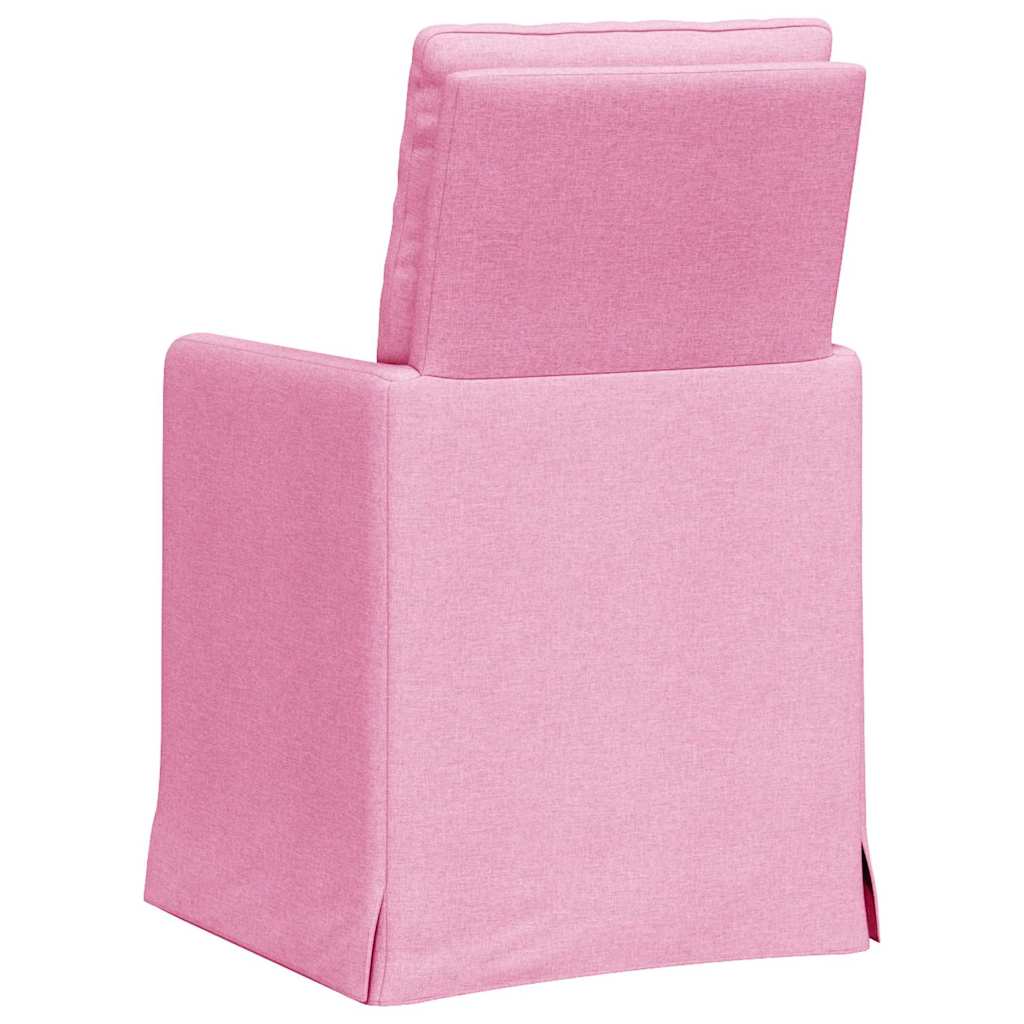 Chaises de salle à manger 2 pcs Rose 57 x 67 x 98 cm tissu - XIOS