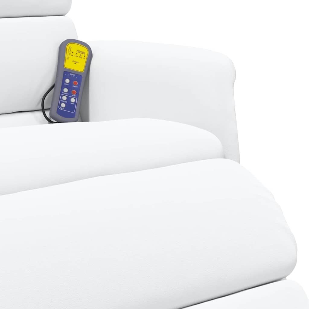 Fauteuil de massage inclinable Blanc 71 x 98 x 106 cm Faux cuir - XIOS