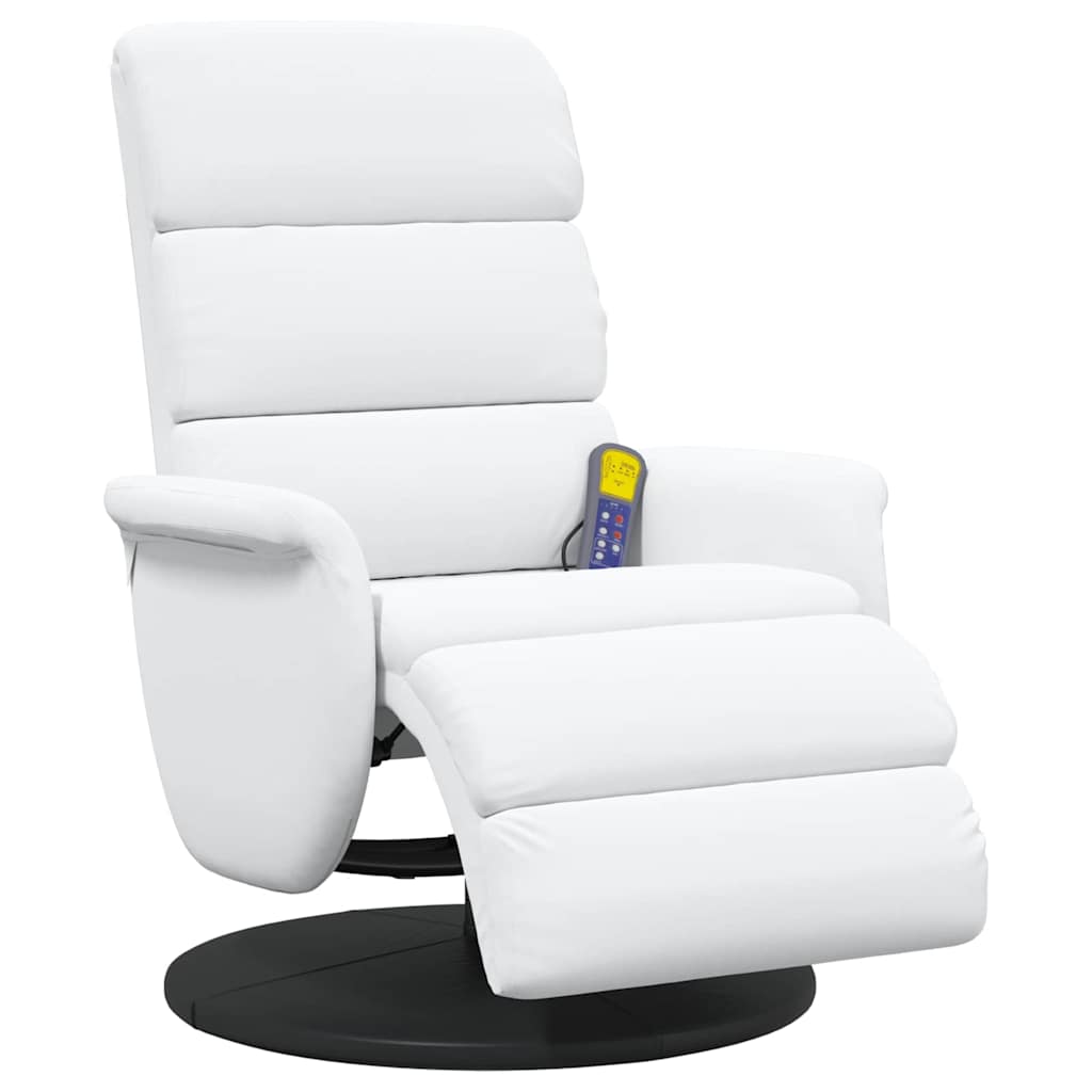 Fauteuil de massage inclinable Blanc 71 x 98 x 106 cm Faux cuir - XIOS