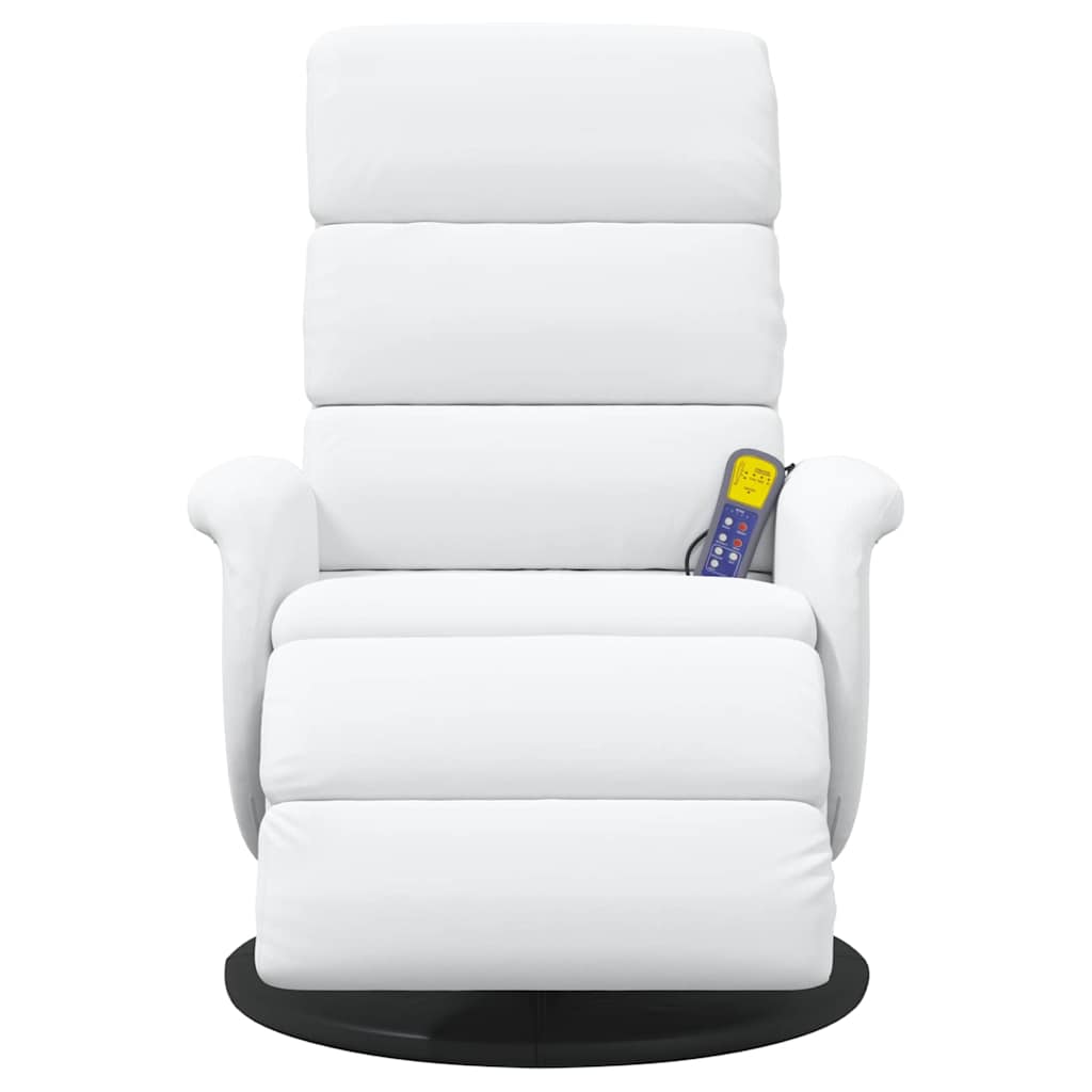Fauteuil de massage inclinable Blanc 71 x 98 x 106 cm Faux cuir - XIOS