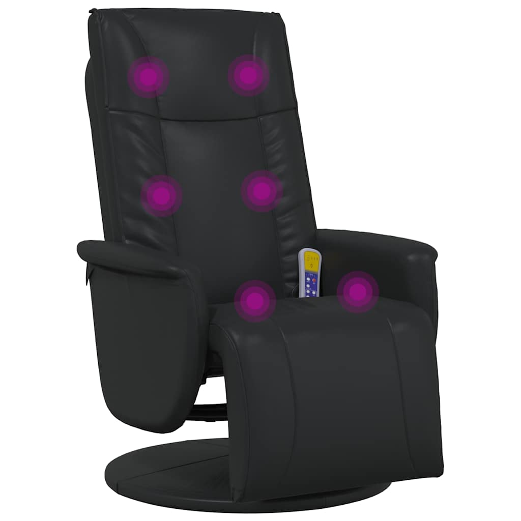 Fauteuil de massage pivotant Noir 71 x 90 x 105 cm Simili cuir