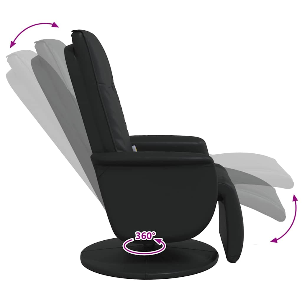 Fauteuil de massage pivotant Noir 71 x 90 x 105 cm Simili cuir - XIOS