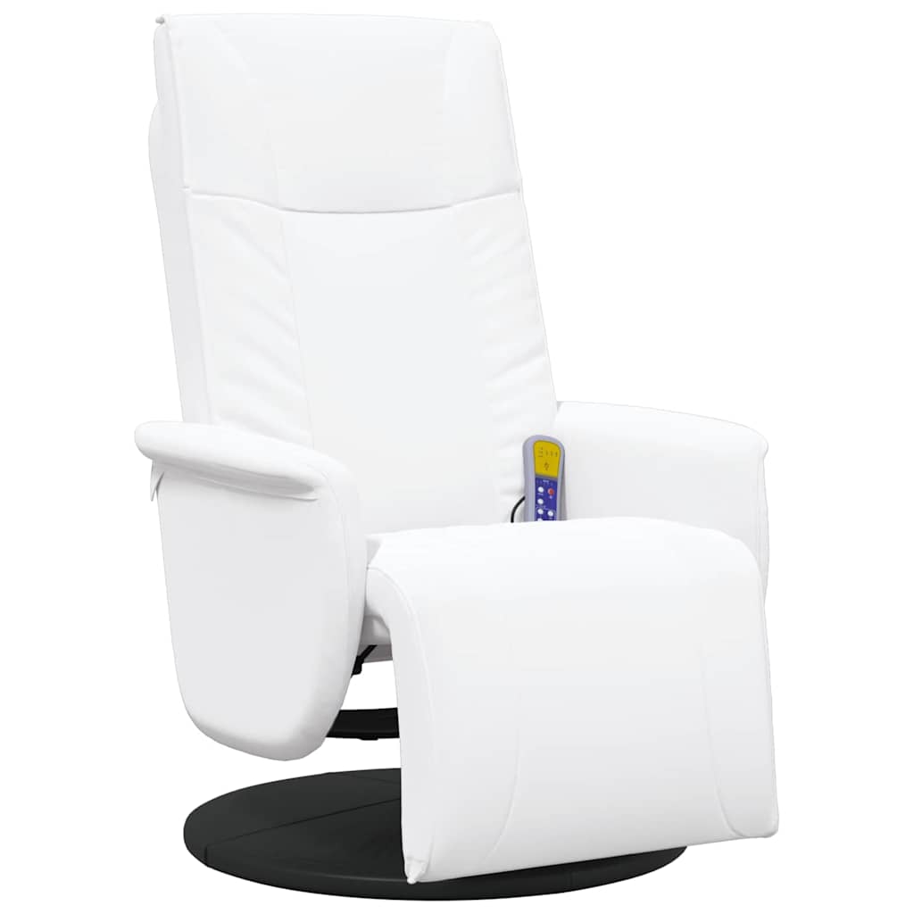 Fauteuil de massage pivotant Blanc 71 x 90 x 105 cm Simili cuir - XIOS