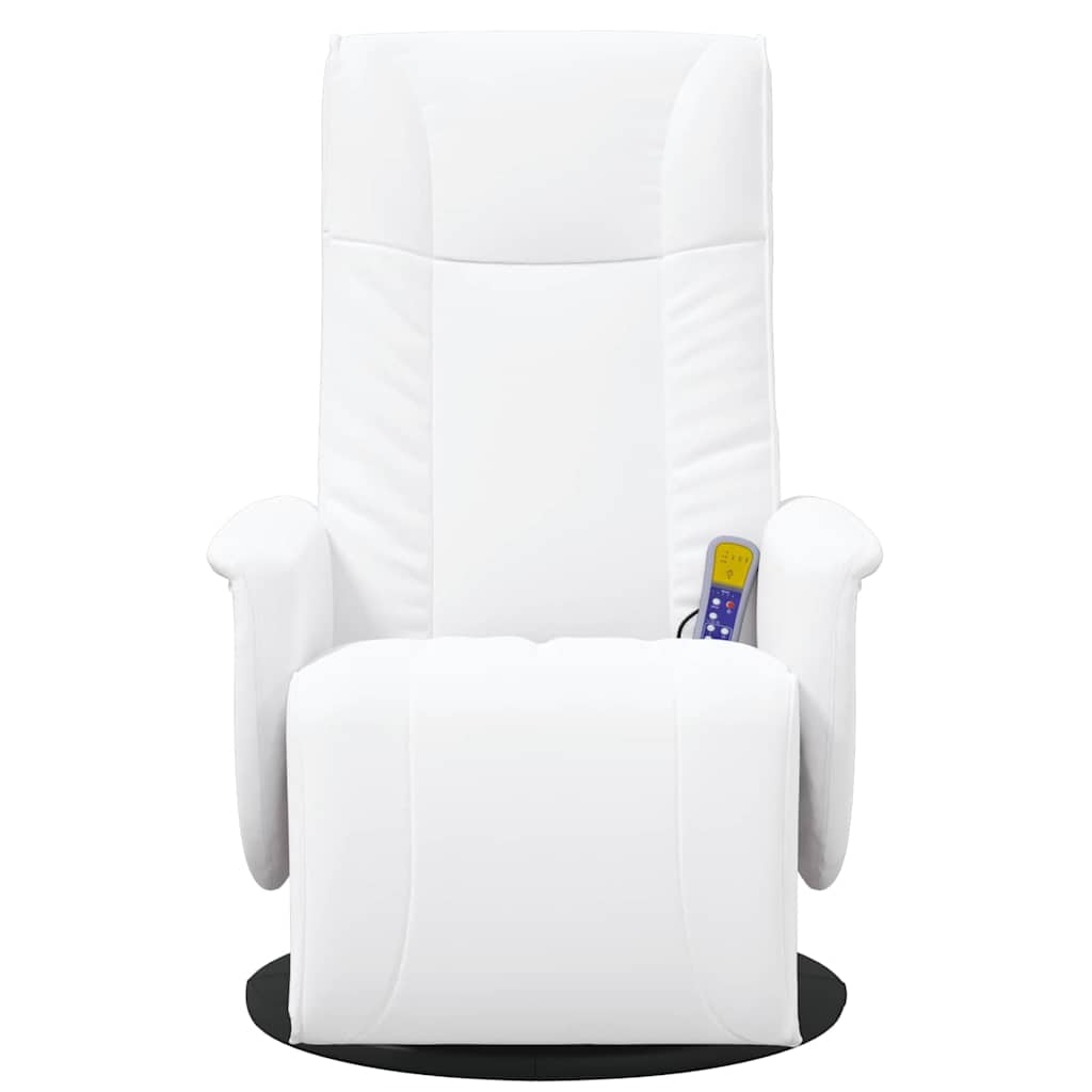Fauteuil de massage pivotant Blanc 71 x 90 x 105 cm Simili cuir - XIOS