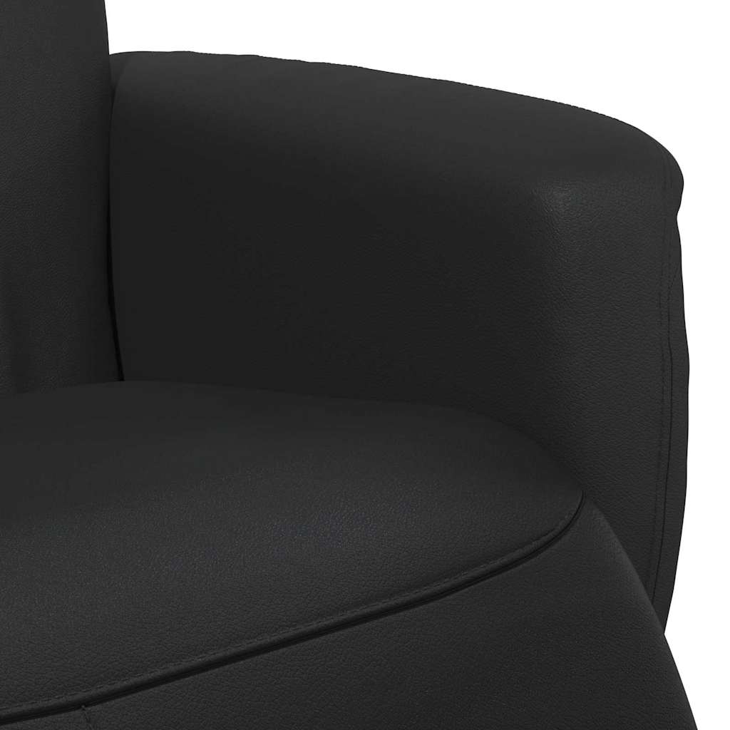 Fauteuil de massage inclinable Noir Simili cuir
