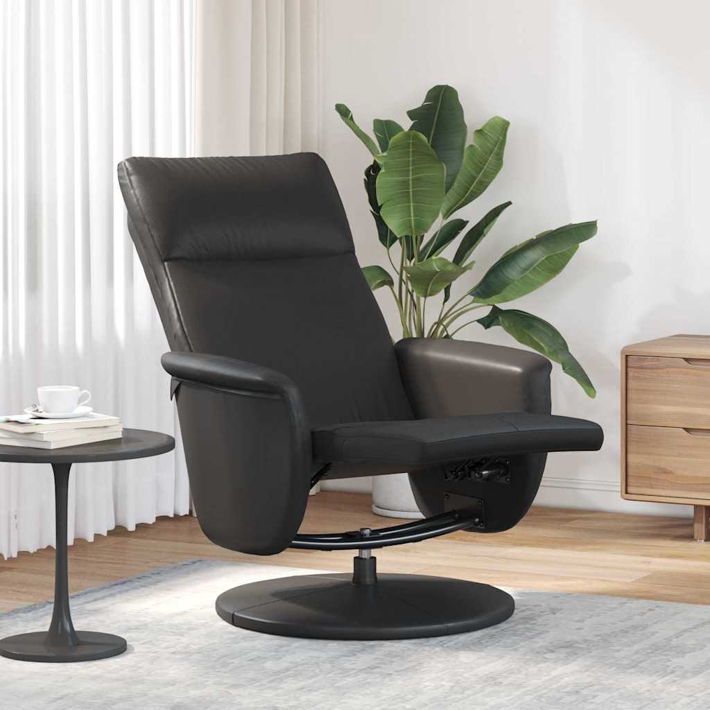 Fauteuil de massage inclinable Noir Simili cuir