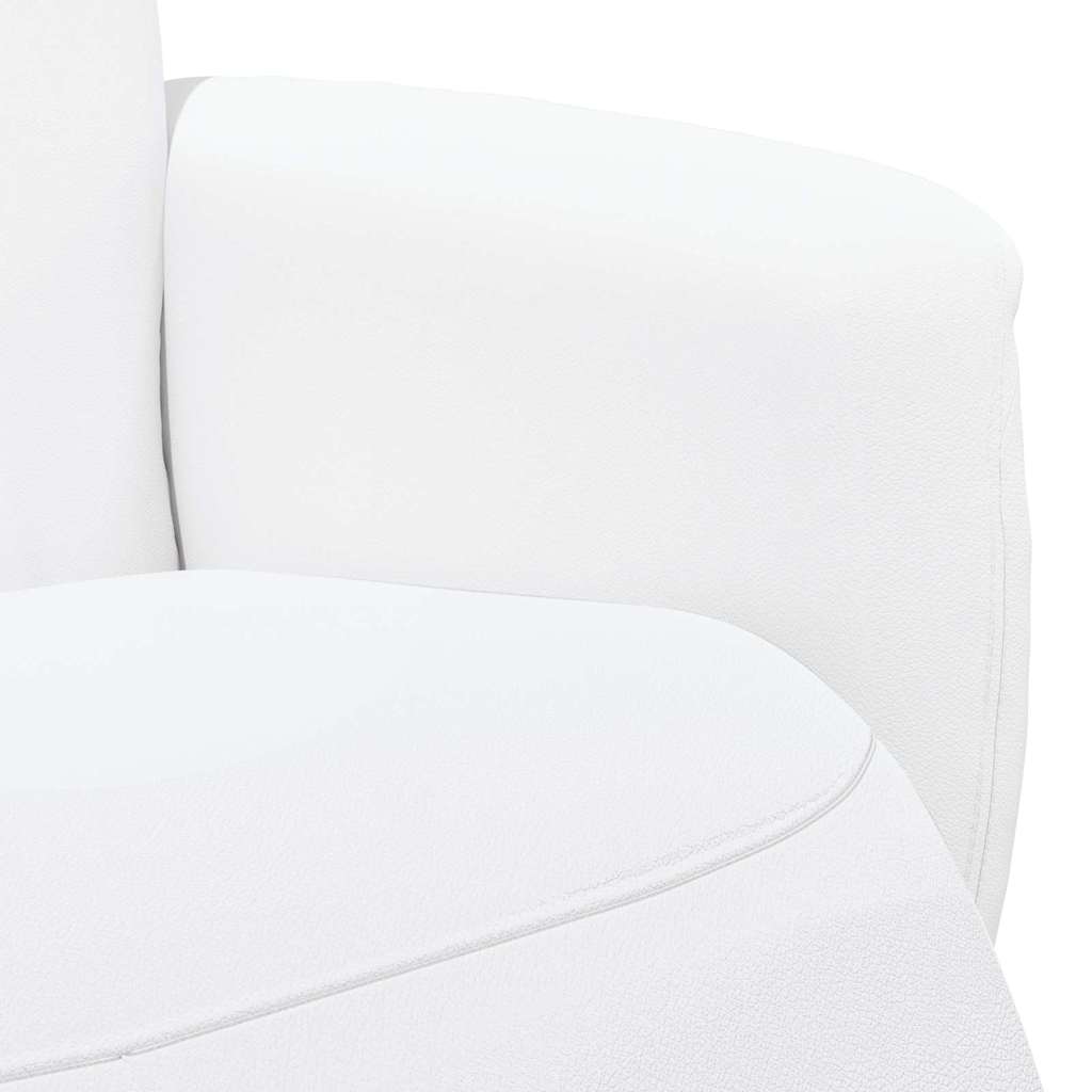 Fauteuil de massage inclinable Blanc Simili cuir
