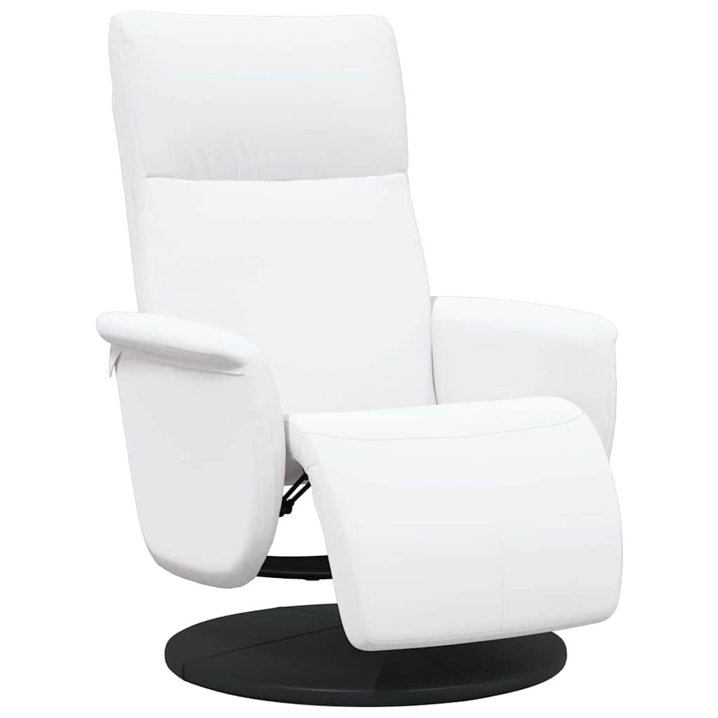 Fauteuil de massage inclinable Blanc Simili cuir