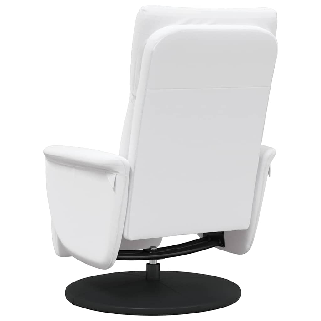 Fauteuil de massage inclinable Blanc Simili cuir