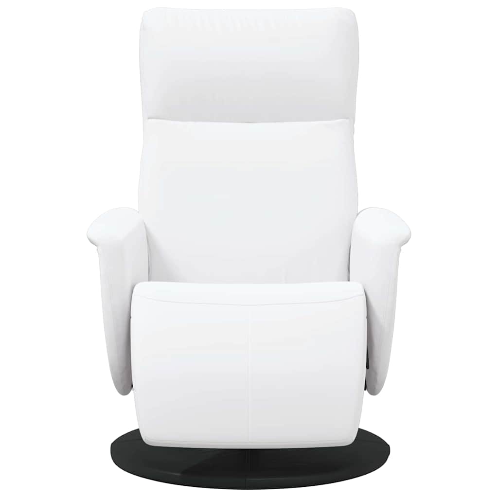 Fauteuil de massage inclinable Blanc Simili cuir