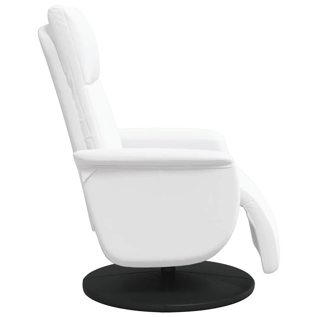 Fauteuil de massage inclinable Blanc Simili cuir