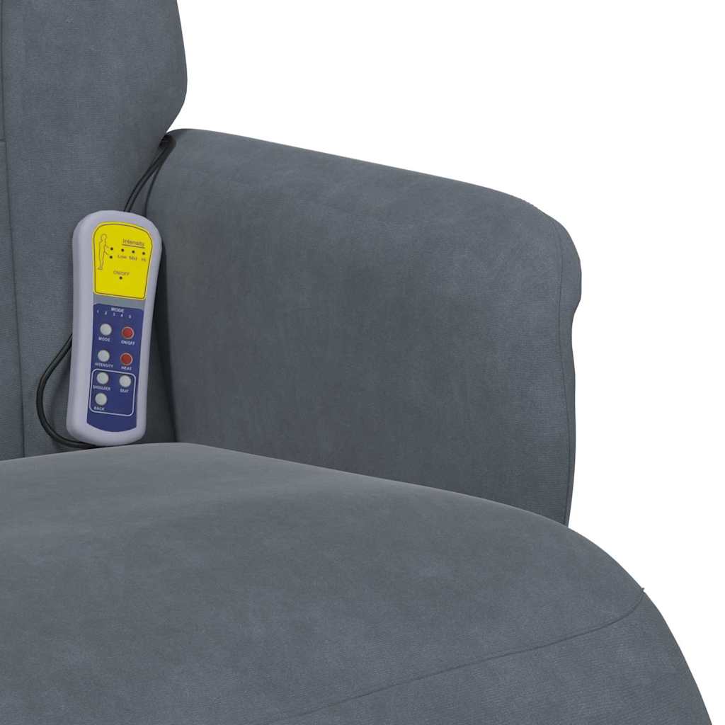 Gris foncé 91 x 71 x 105 cm Velours