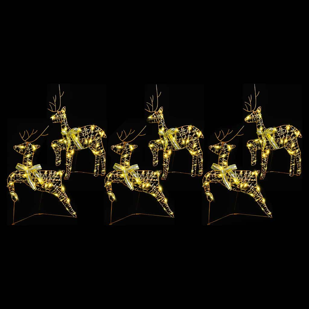 Rennes LED avec 180 LED 6 pcs Doré PET - XIOS