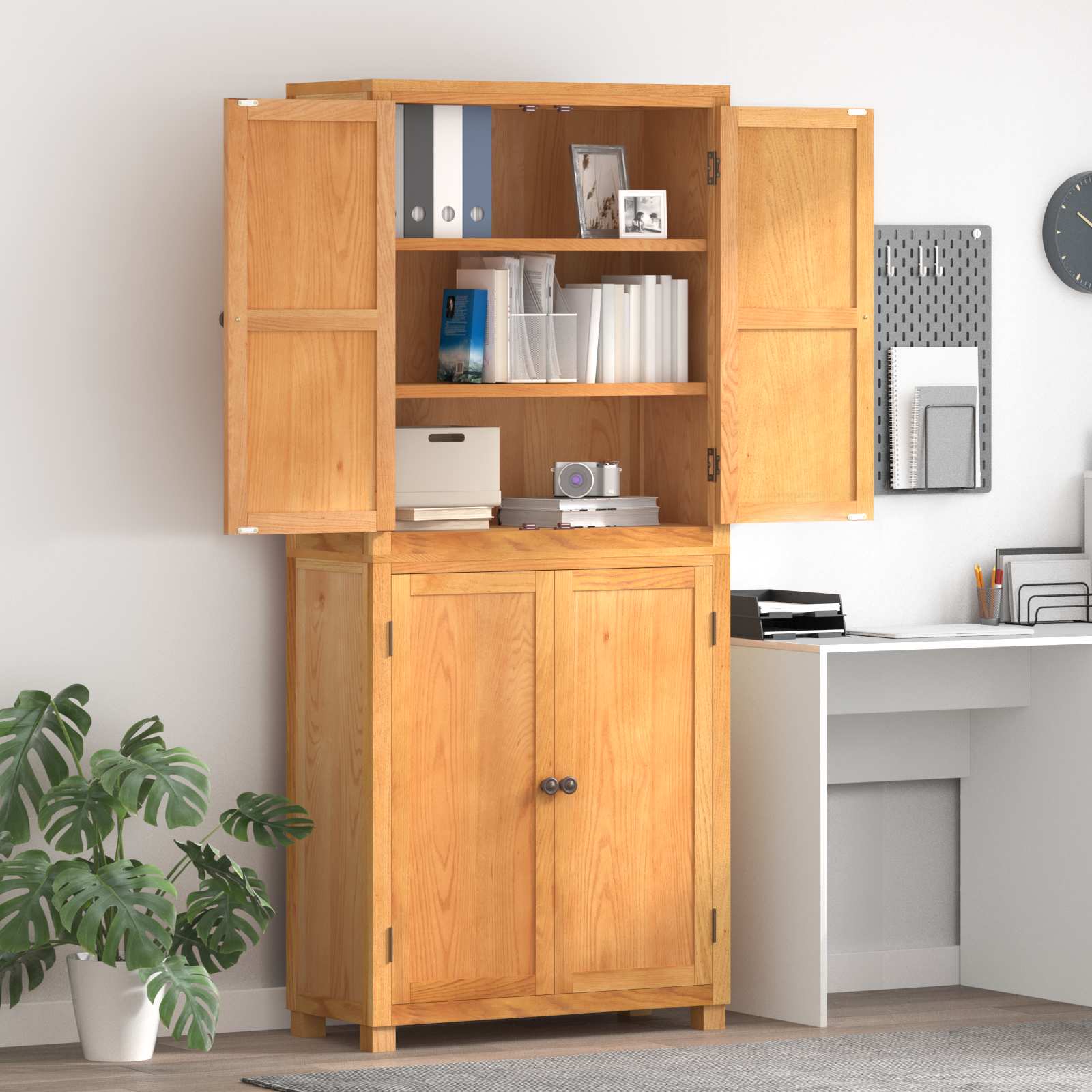 Ensemble de meubles de rangement 2 pc Naturel 80 x 35 x 185 cm - XIOS