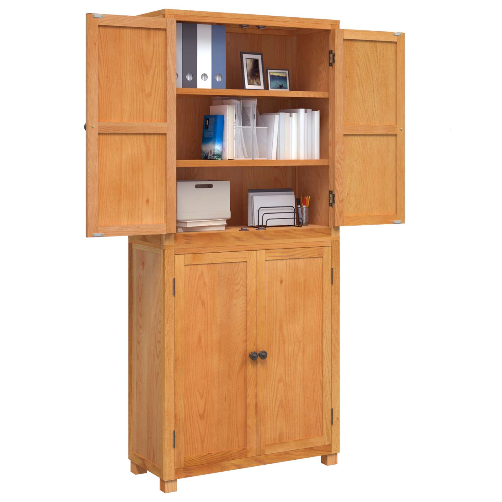 Ensemble de meubles de rangement 2 pc Naturel 80 x 35 x 185 cm - XIOS