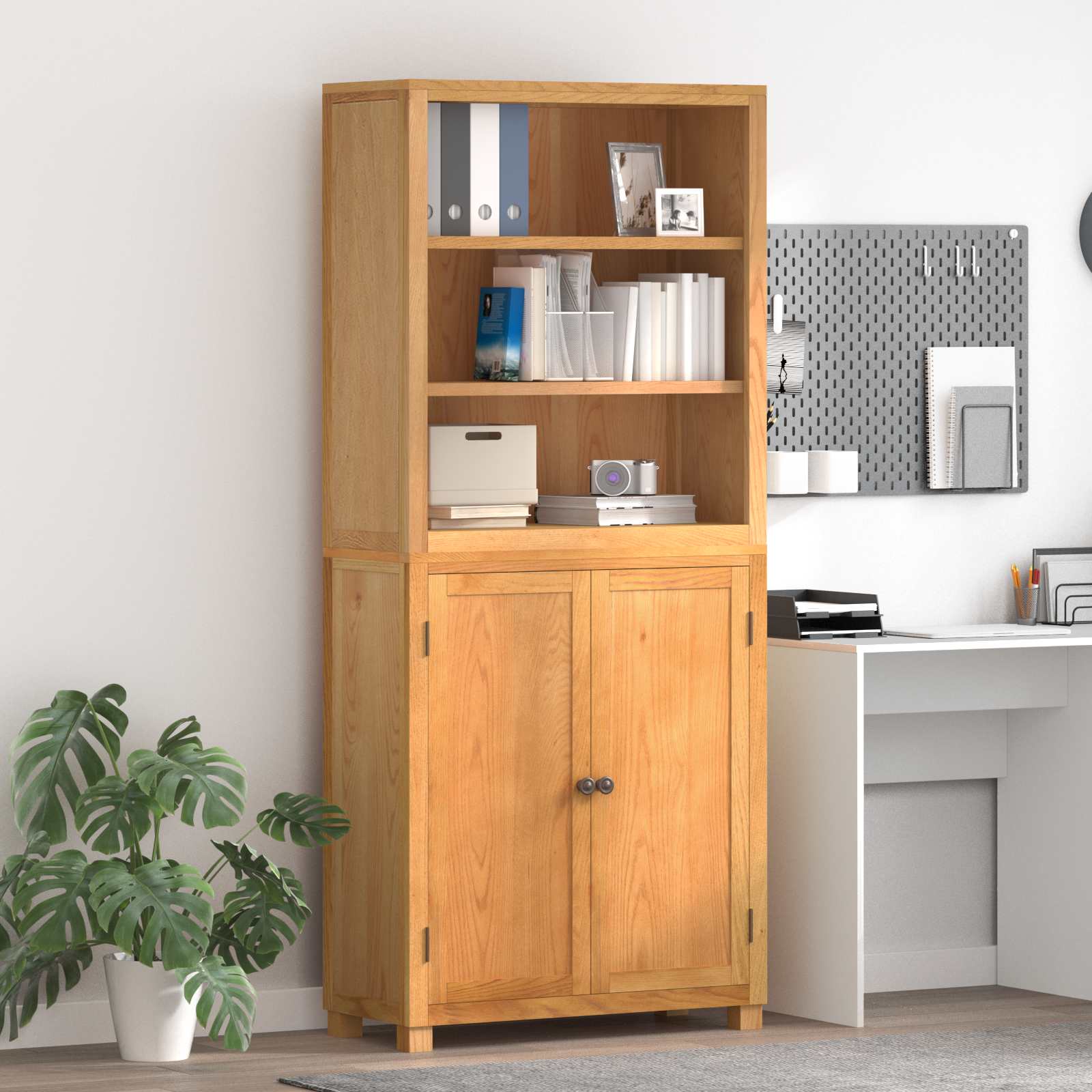 Ensemble de meubles de rangement 2 pc Naturel 80 x 35 x 185 cm - XIOS