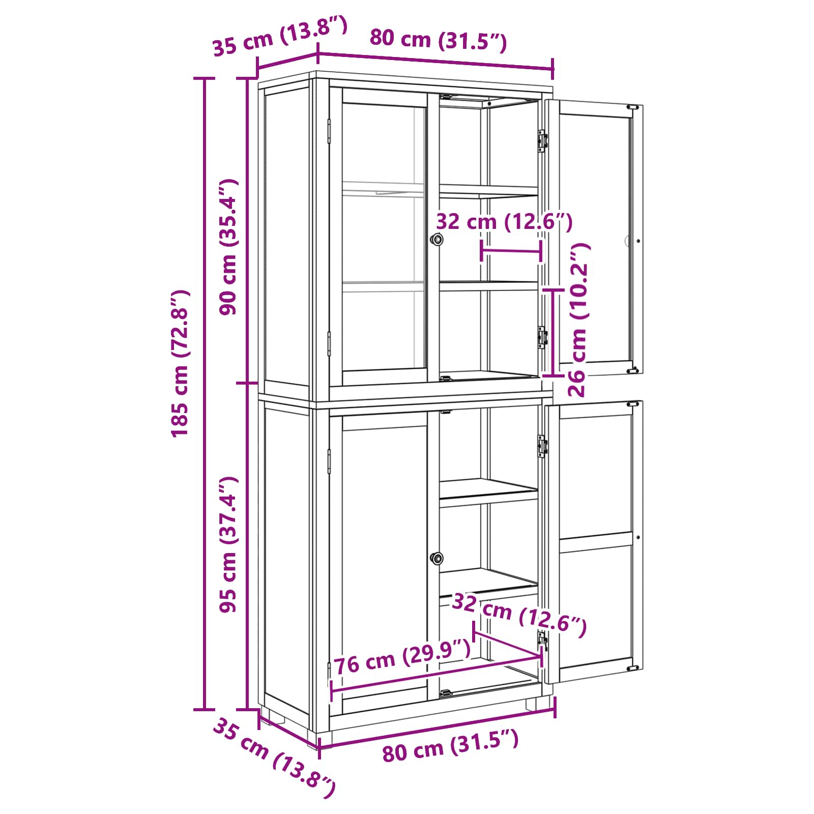 Ensemble de meubles de rangement avec étagère 2 pc Naturel - XIOS