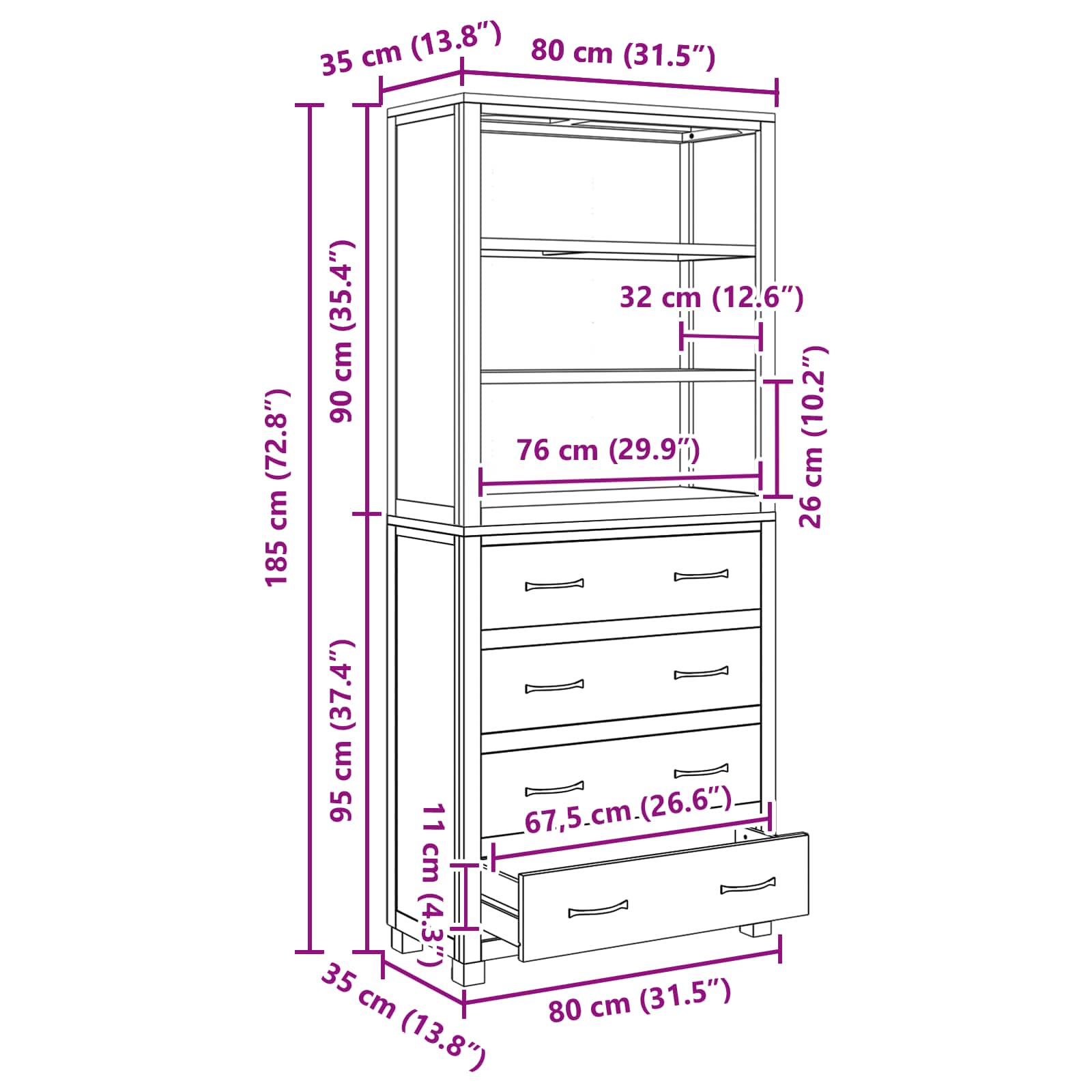 Ensemble de meubles de rangement Marron Bois d'ingénierie - XIOS