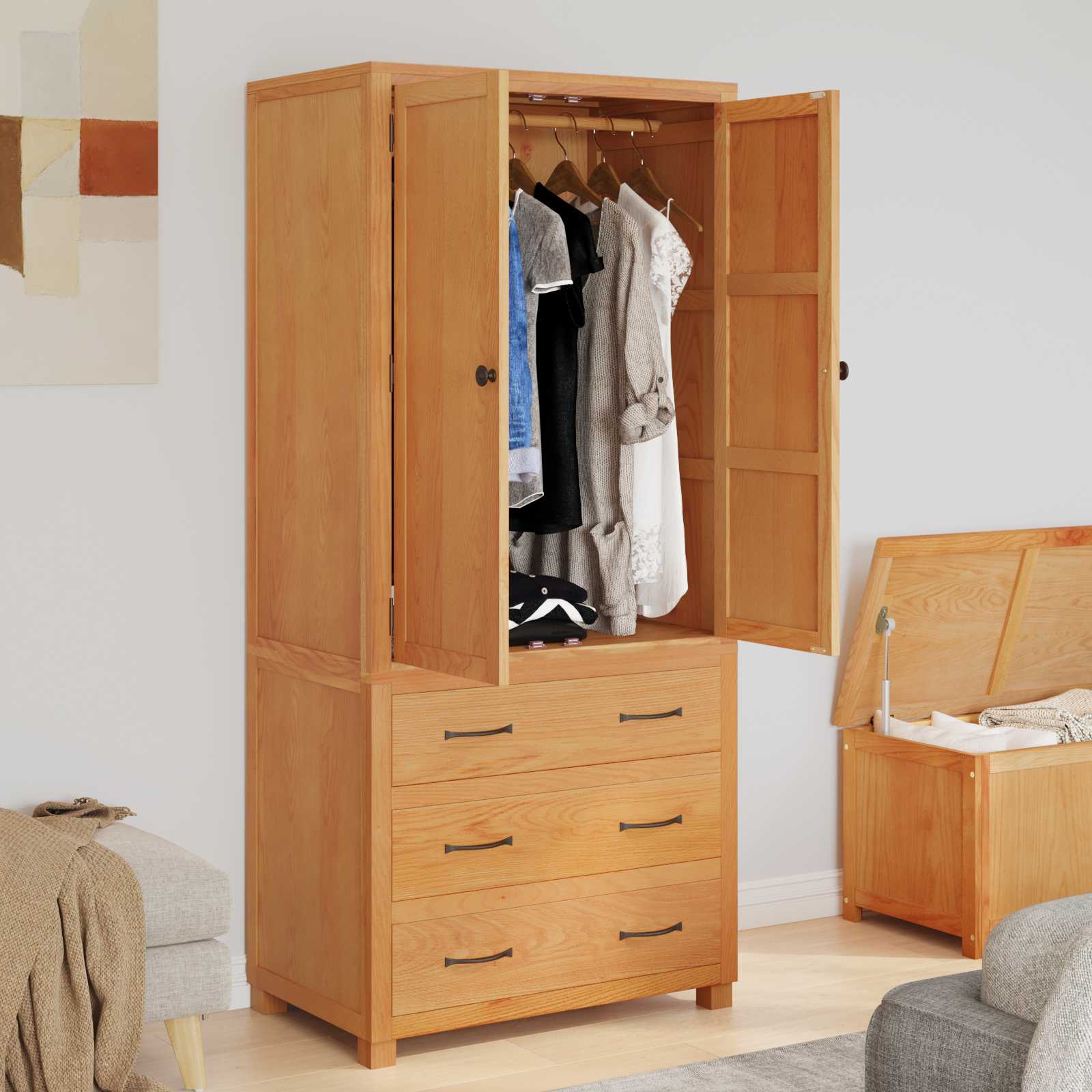 Ensemble de meubles de rangement avec tiroir 2 pc Marron - XIOS