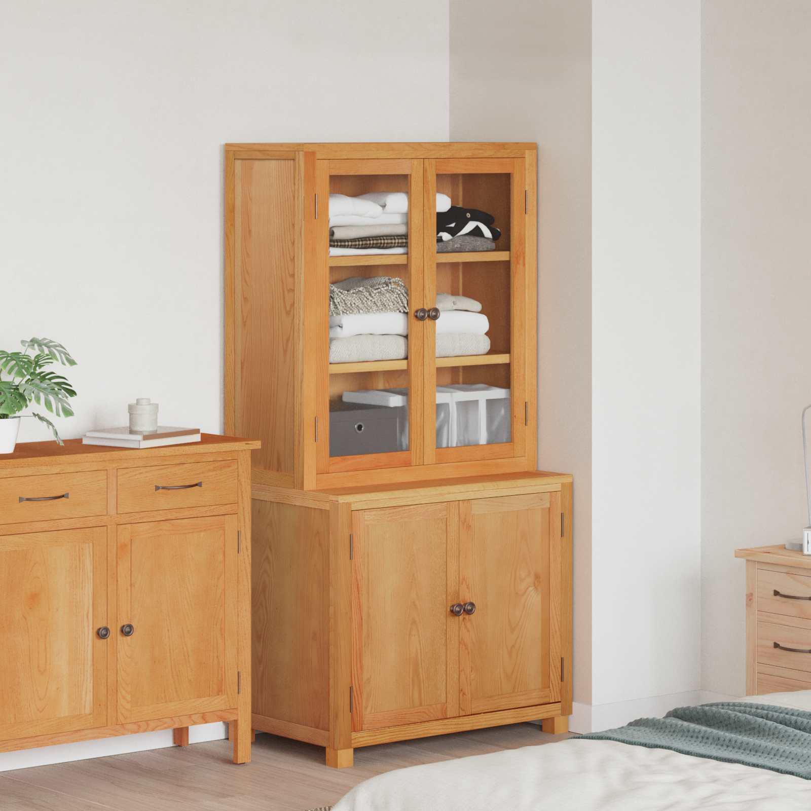 Ensemble de meubles de rangement avec stockage 2 pc Marron - XIOS