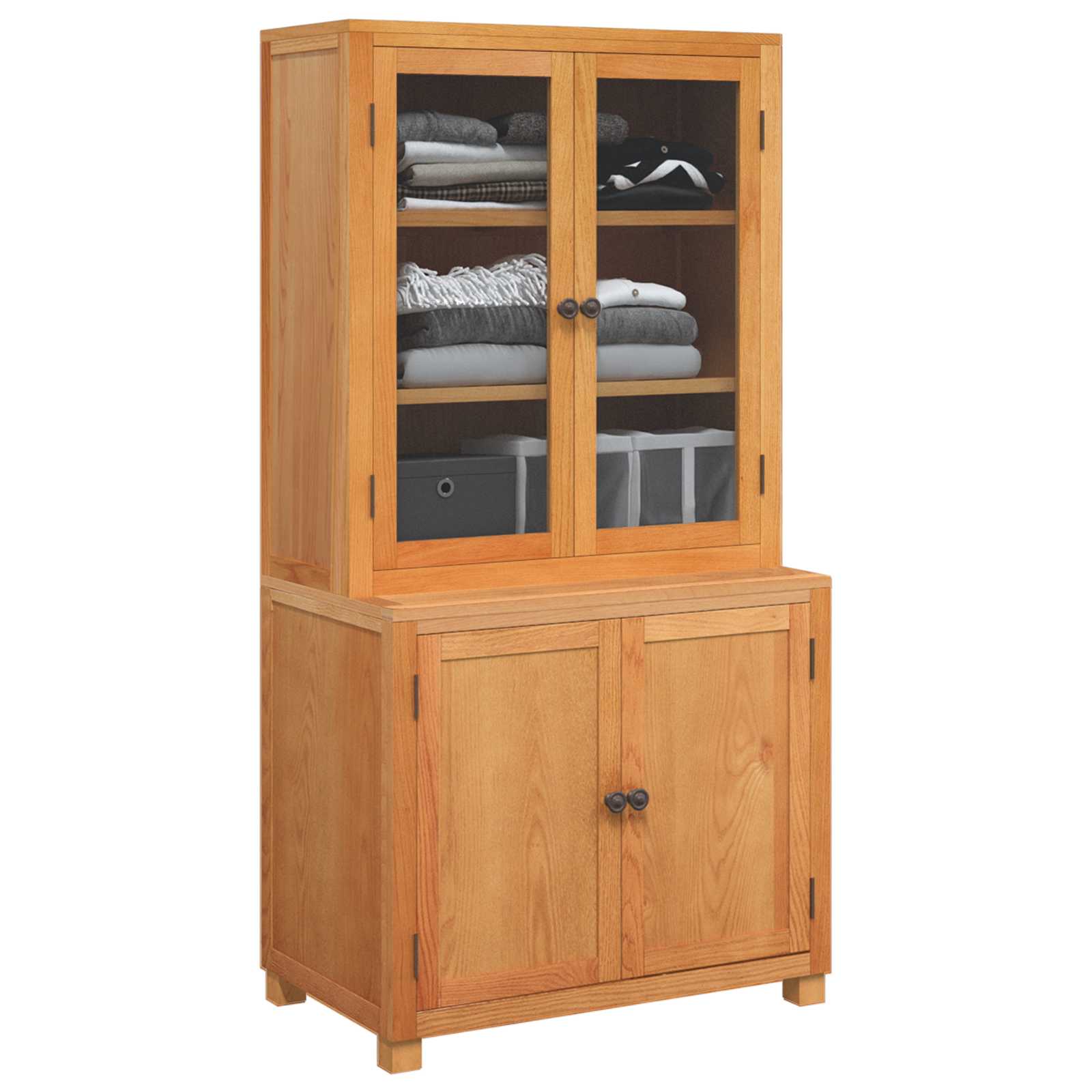 Ensemble de meubles de rangement avec stockage 2 pc Marron - XIOS