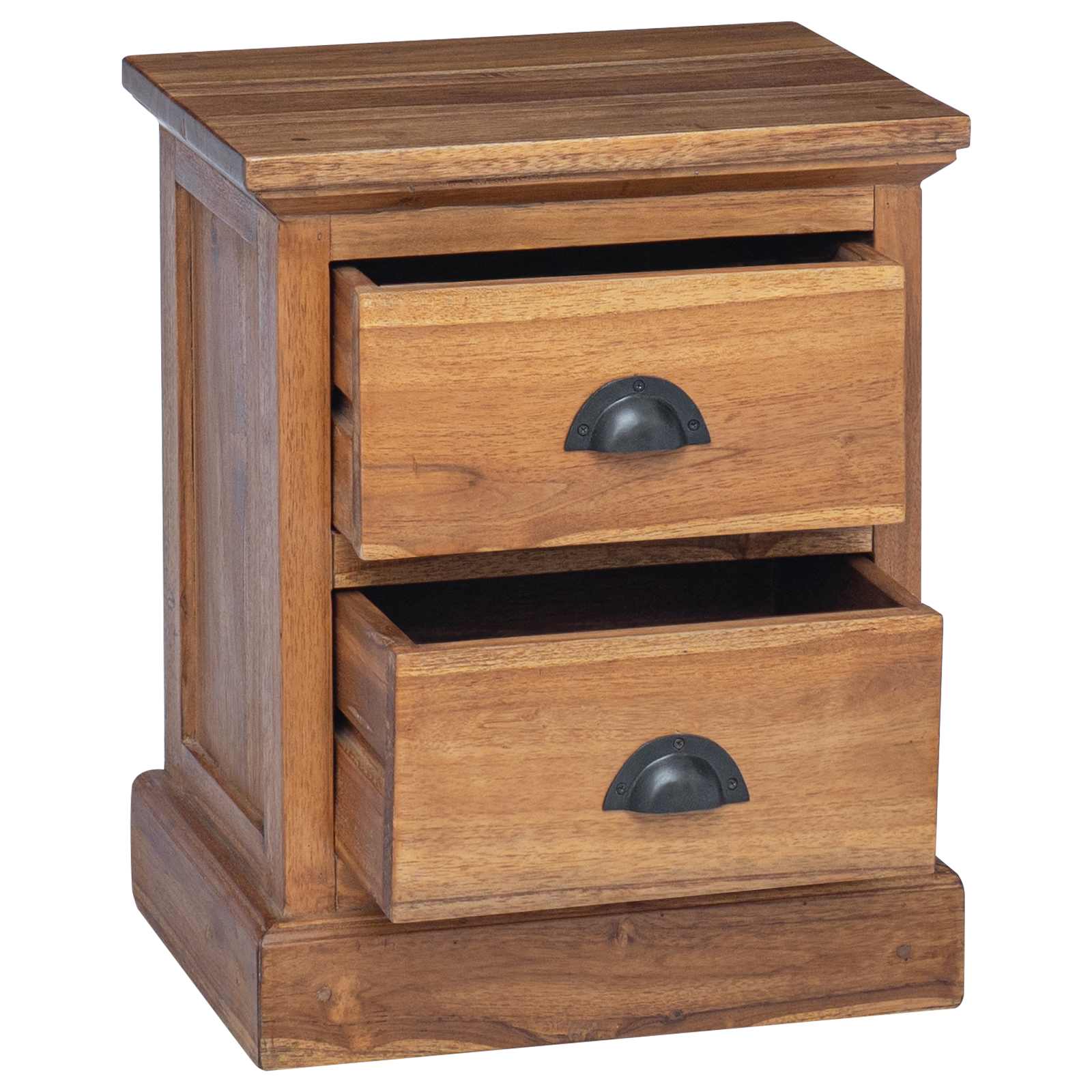 Table de chevet Naturel 40 x 30 x 50 cm Bois de teck massif - XIOS