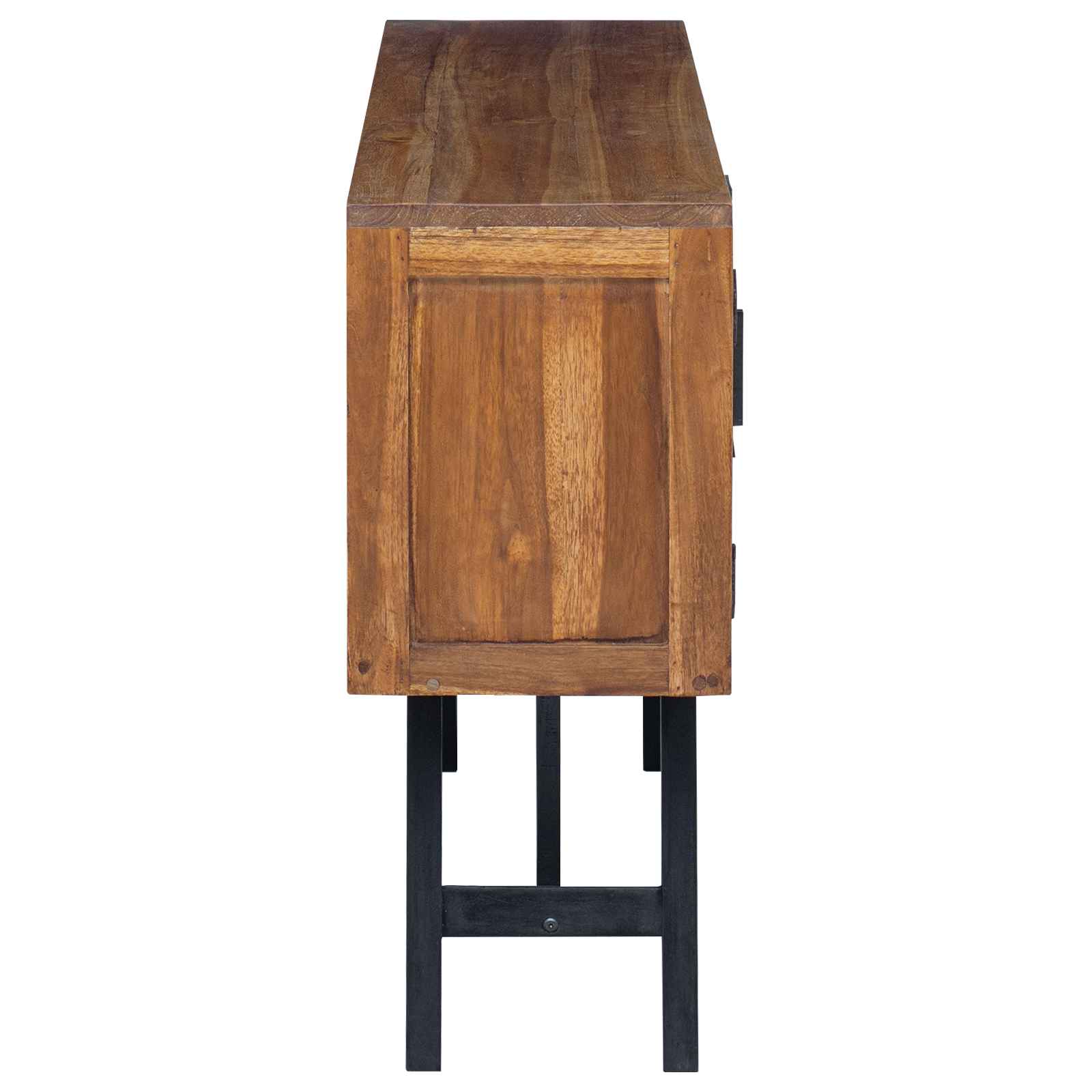 Meuble TV 110 x 30 x 75 cm Naturel Bois de teck massif