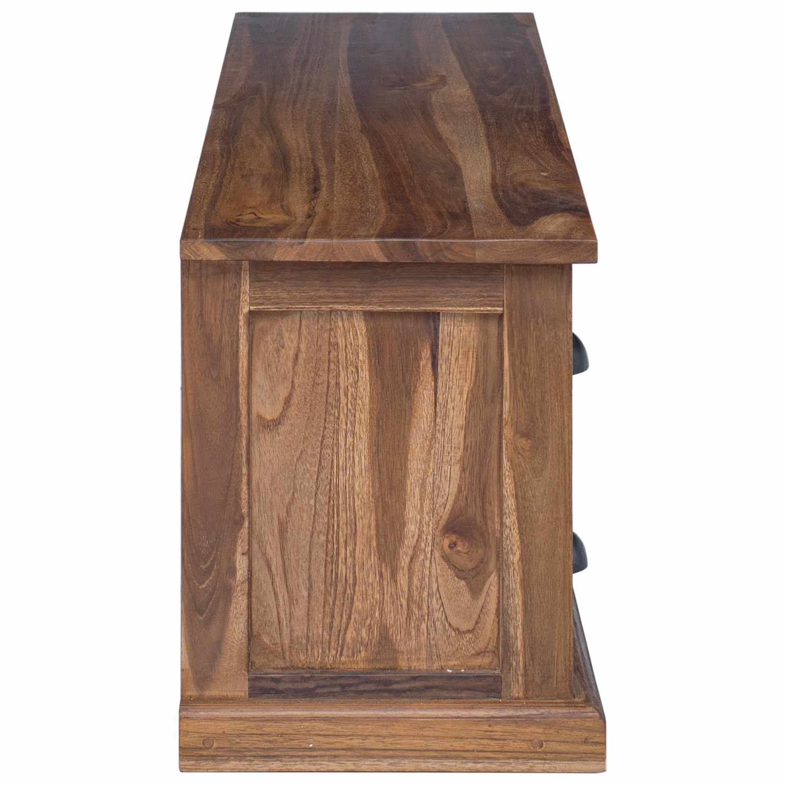 Meuble TV Naturel 110 x 30 x 40 cm Bois de teck massif - XIOS