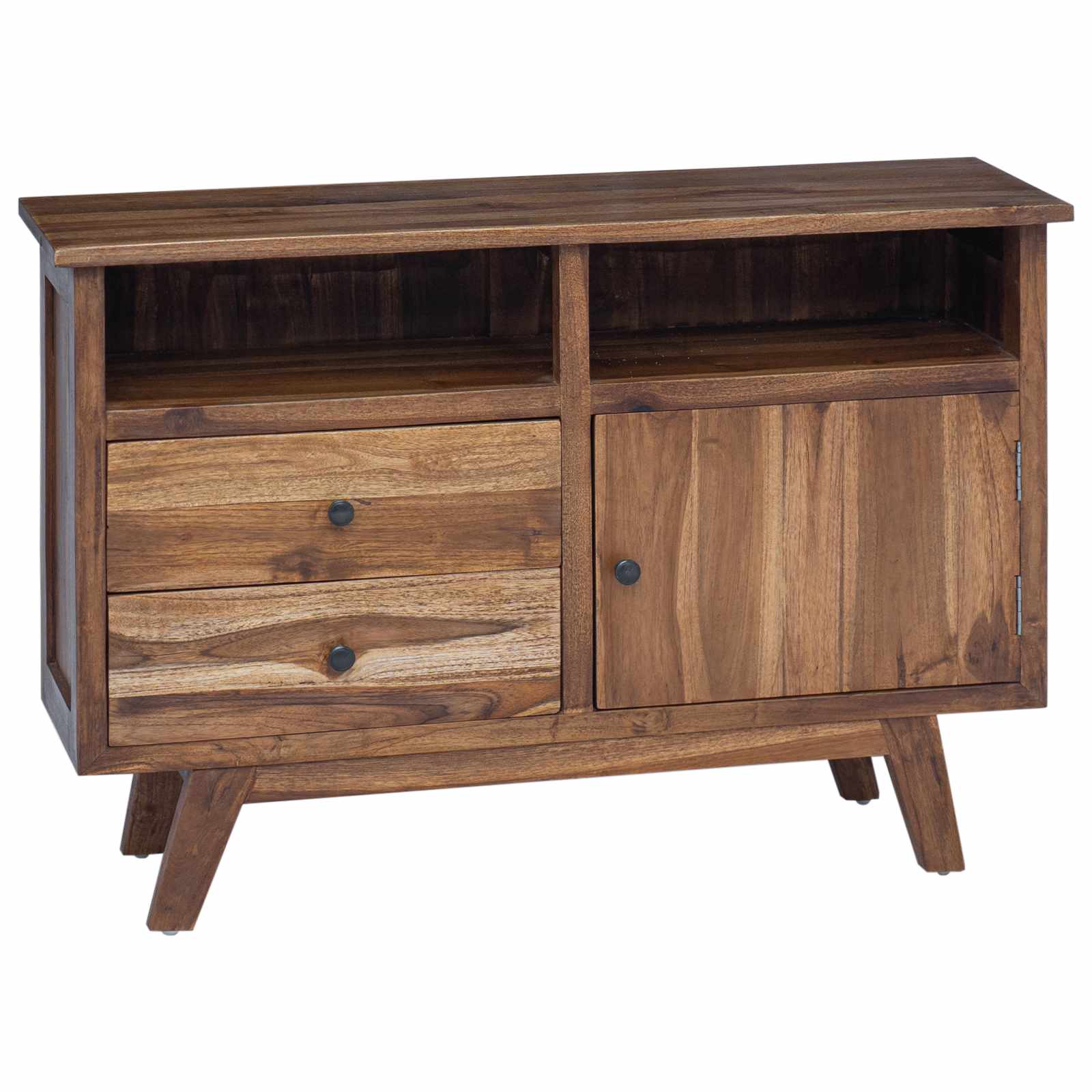 Buffet Naturel 100 x 30 x 68 cm Bois de teck massif