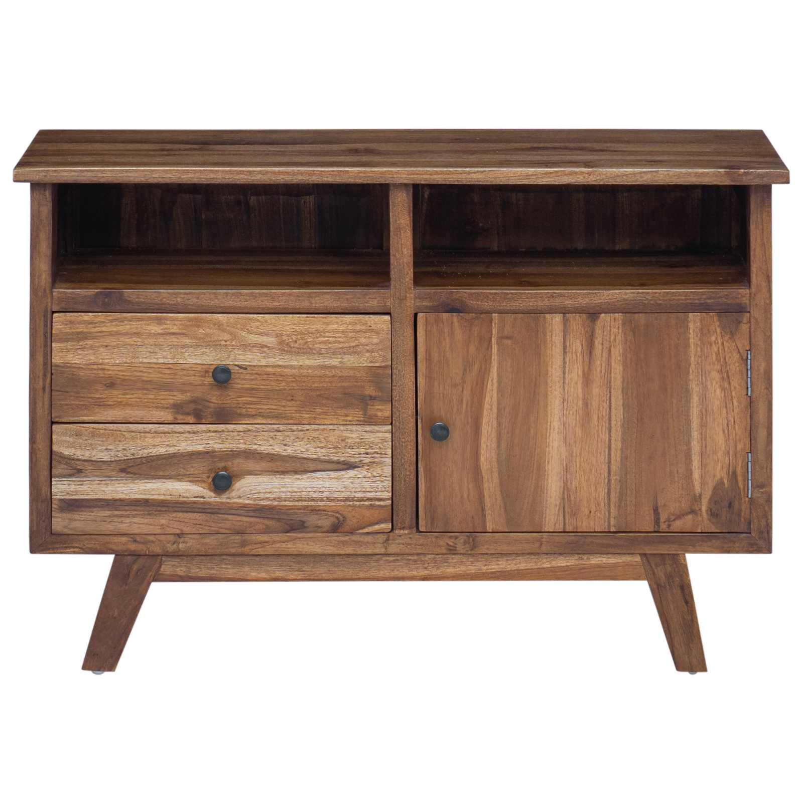 Buffet avec tiroir Naturel 100 x 30 x 68 cm Bois de teck massif - XIOS